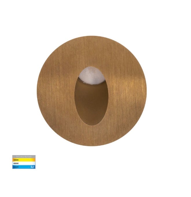 RECES MINI ROUND BRASS STEP LIGHT HAVIT